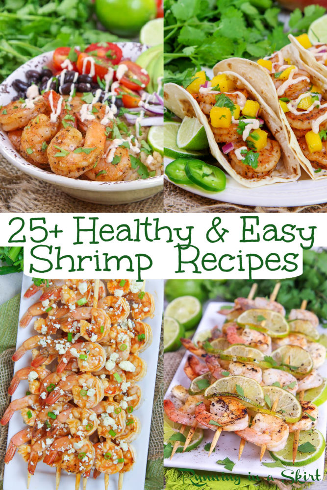 Healthy Shrimp Recipes Pinterest collage.