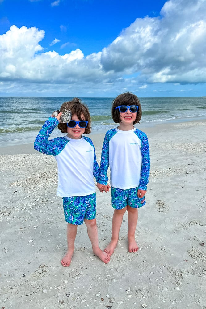 Twins on Marco Island Florida Beach