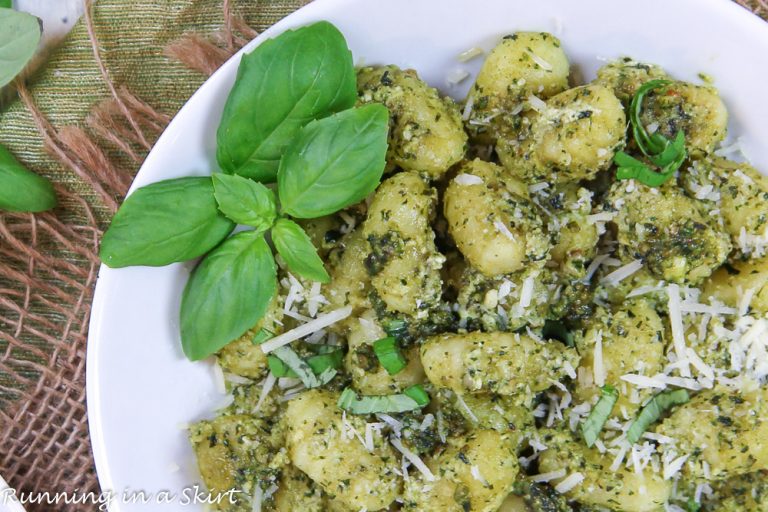 Gnocchi Pesto recipe Healthy & Creamy! « Running in a Skirt