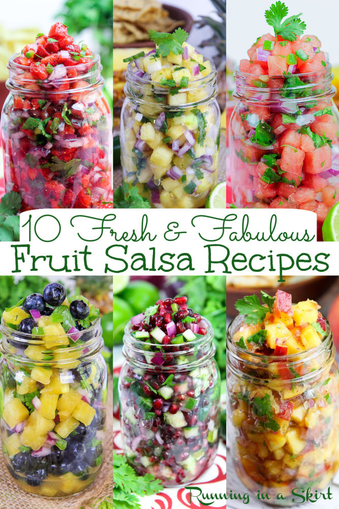 Fruit Salsa Recipes Pinterest Pin Collage