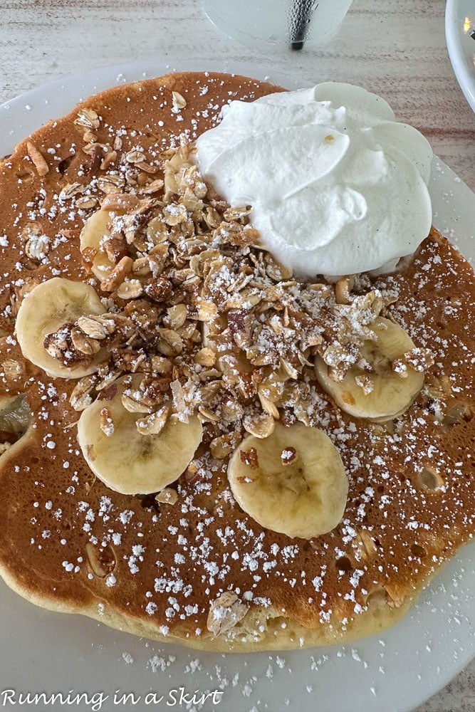 Marco Island restaurants - Banana Granola Pancakes Doreen's Cup of Joe