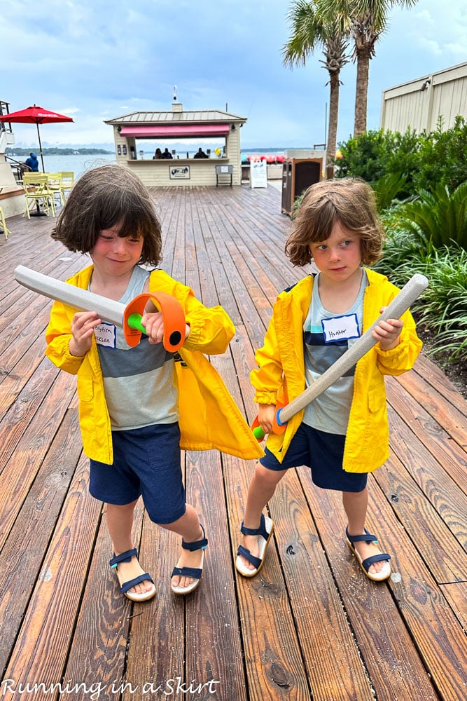 Pirates of Hilton Head kids getting ready to go to the boat.