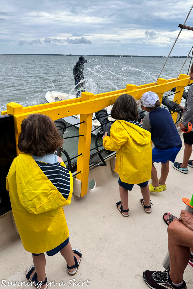 Things to Do in Hilton Head with Kids - Pirates of Hilton Head water cannons.