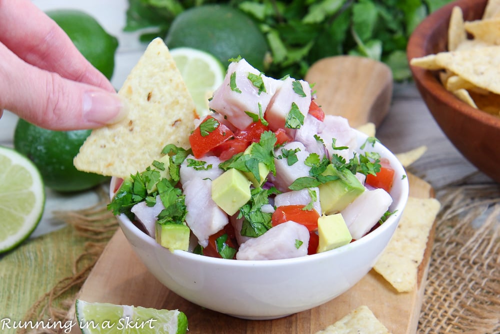 Tuna Ceviche in a bowl.