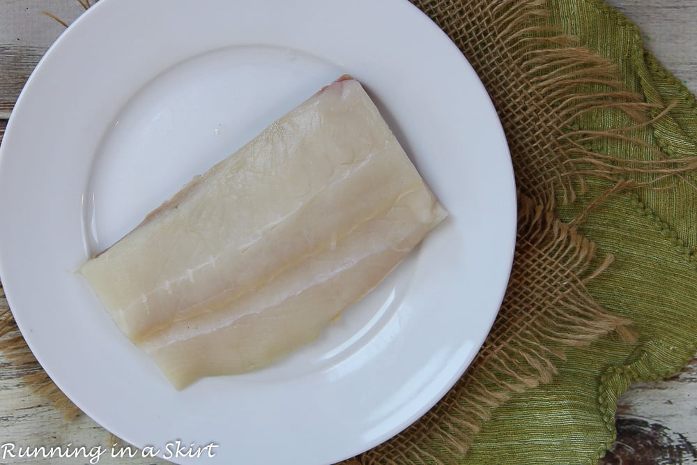 Halibut for ceviche selection.