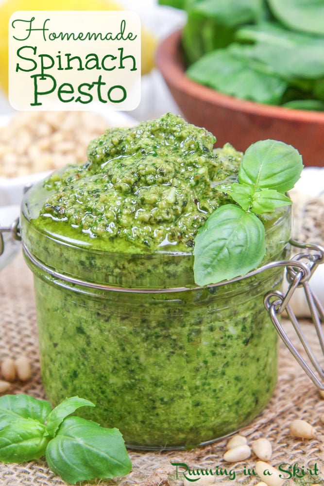 Spinach Pesto recipe Pinterest Pin