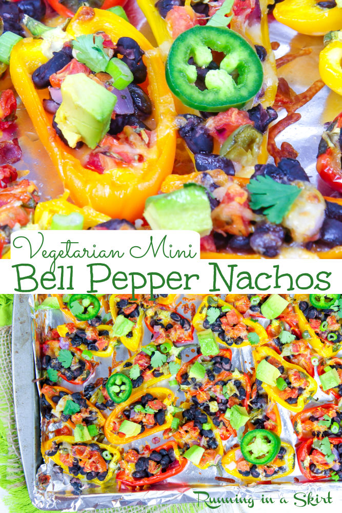 Vegetarian Mini Bell Pepper Nachos Pinterest Collage