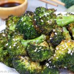 Roasted Asian Broccoli recipe on plate.