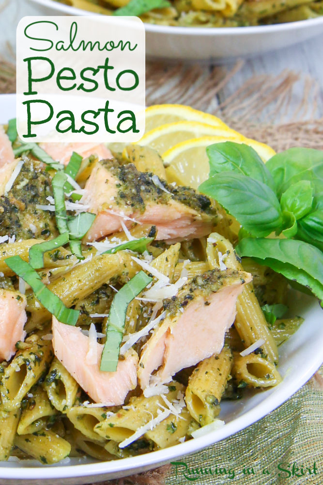 Salmon Pesto Pasta Pinterest Pin