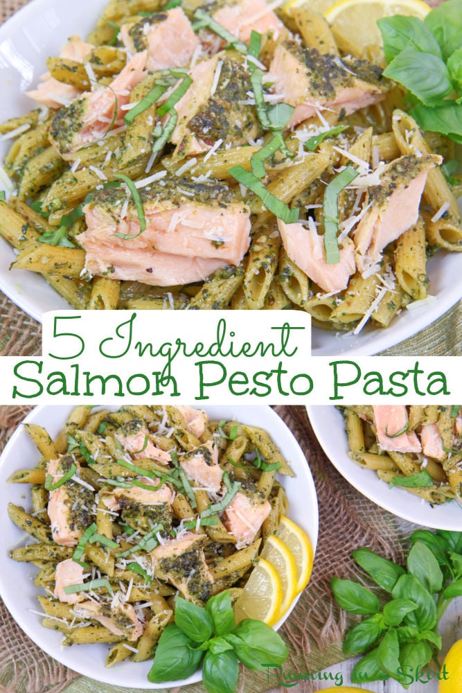 Salmon Pesto Pasta via @juliewunder