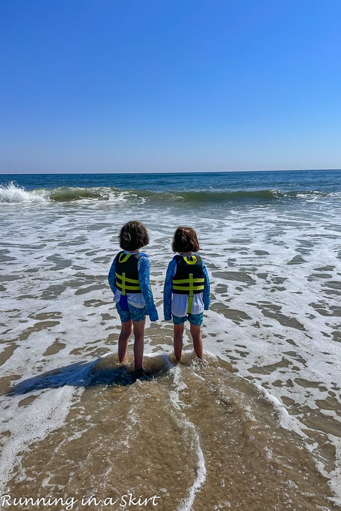 Kids playing at Nags Head Beaches.