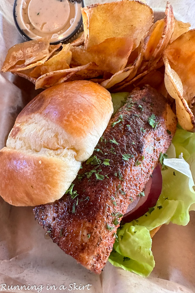 Bald Head Island Restaurants - Jailhouse Provisions Fresh Catch Sandwich