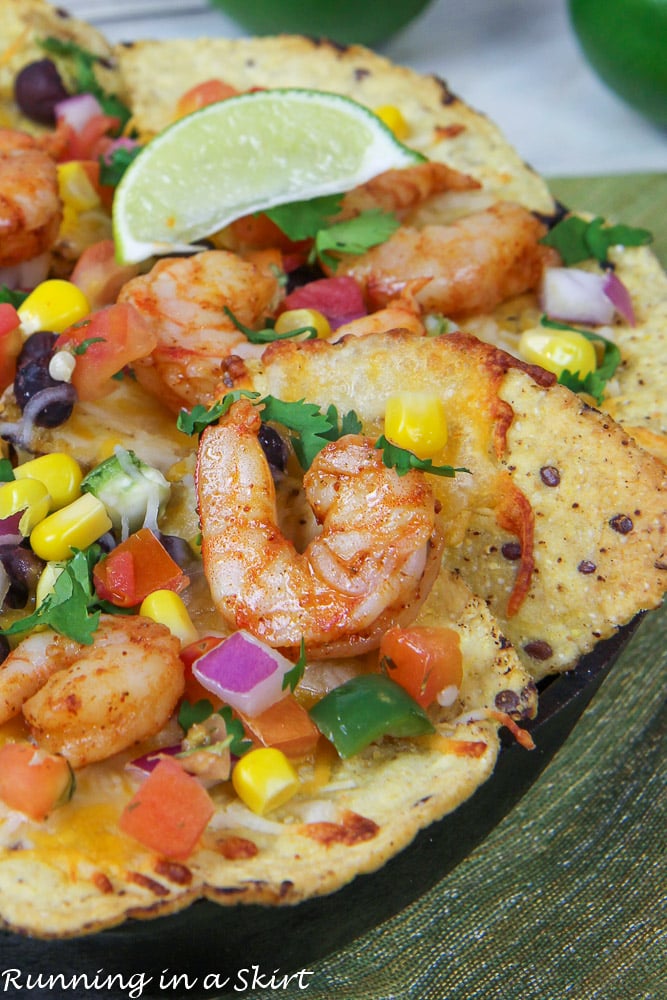 Shrimp Nachos recipe with lime.