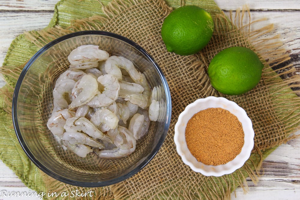 Ingredients to make the shrimp.