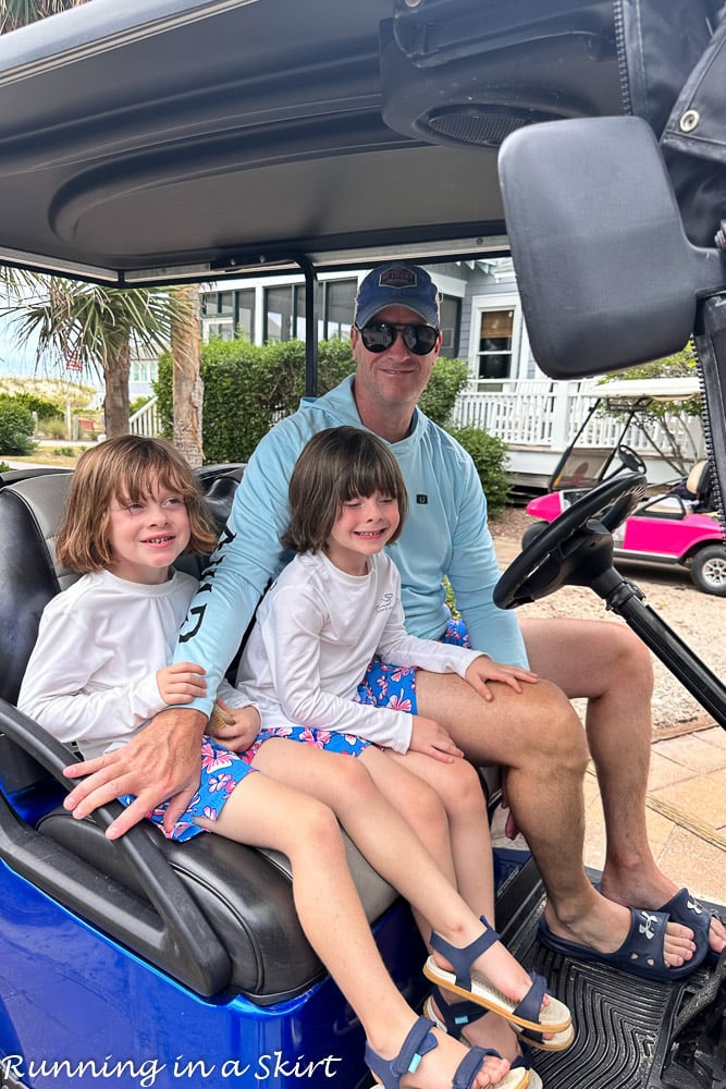 Golf Cart on Bald Head Island NC.