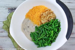 Cheesy Green Bean Casserole with fresh green beans