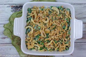 Cheesy Green Bean Casserole with fresh green beans