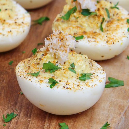 Crab Deviled Eggs « Running in a Skirt