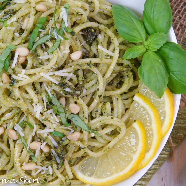 Lemon Pesto Pasta « Running in a Skirt