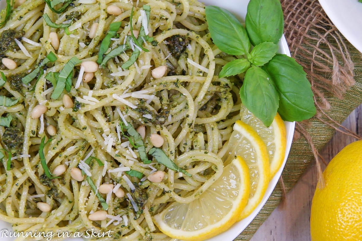 Lemon Pesto Pasta « Running in a Skirt