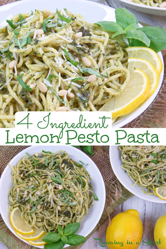 Lemon Pesto Pasta via @juliewunder