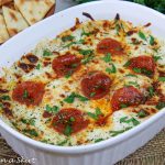 Cottage Cheese Pizza Bowl in a white bowl.