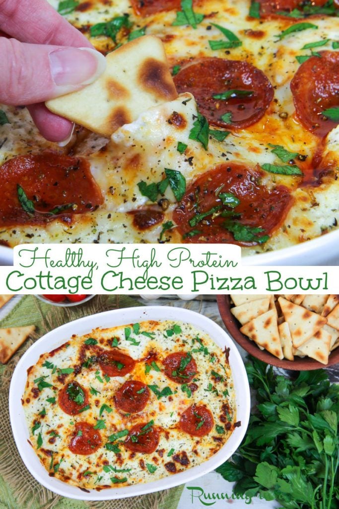 Cottage Cheese Pizza Bowl Pinterest Collage