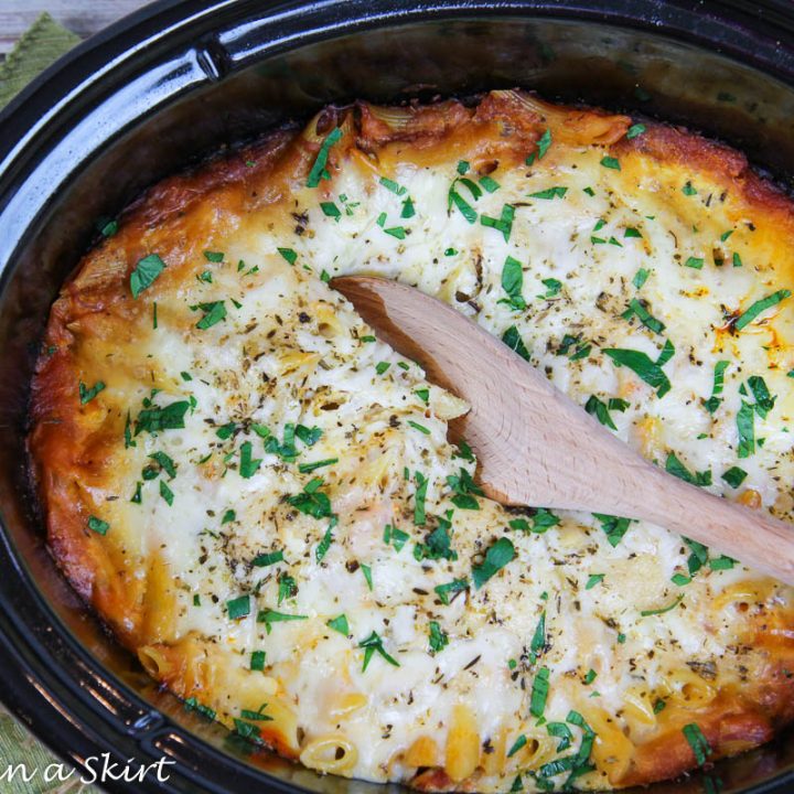 Crock Pot Baked Ziti Vegetarian « Running in a Skirt