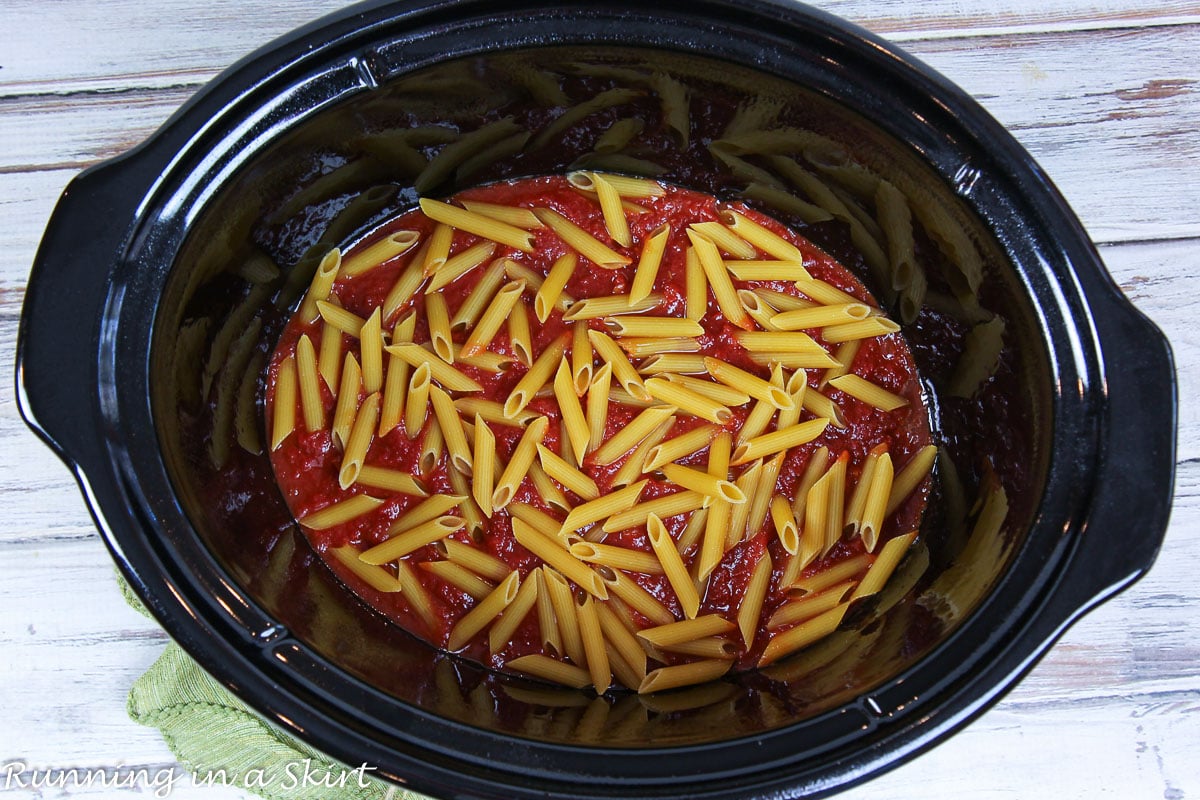 Crock Pot Baked Ziti Vegetarian « Running in a Skirt