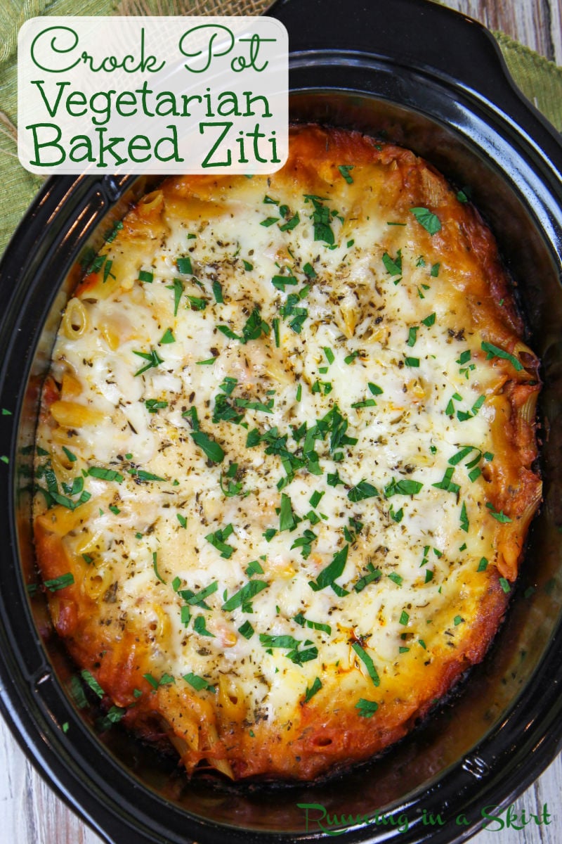 Crock Pot Baked Ziti Vegetarian « Running in a Skirt