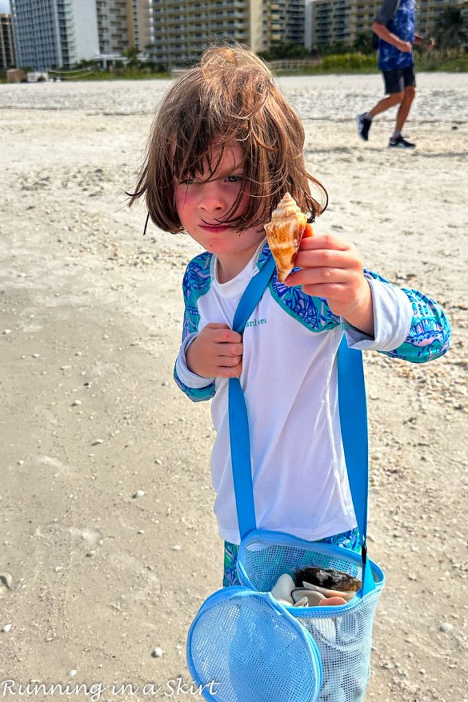 Boy holding Florida Cone.