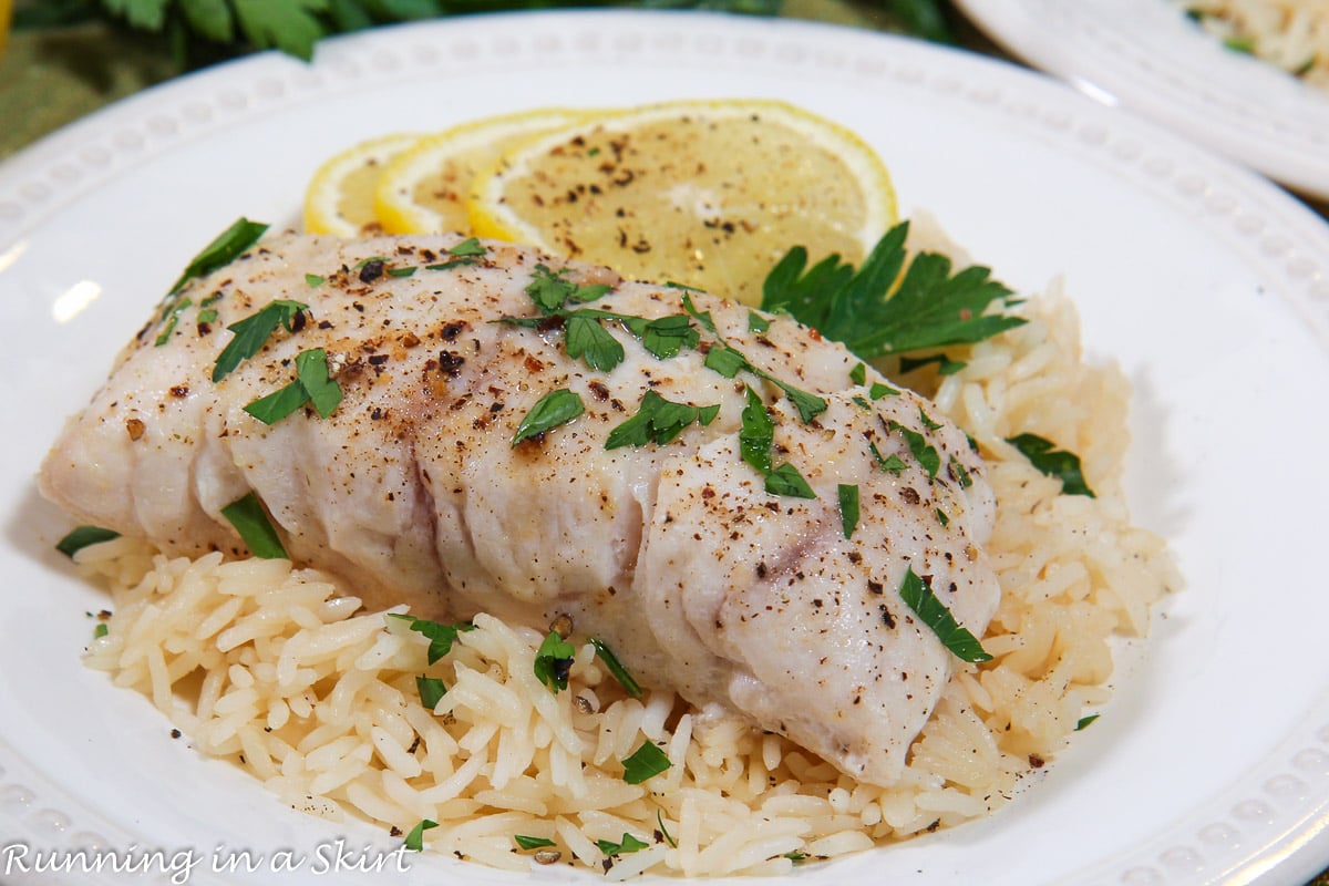 Baked Grouper with Garlic Lemon Butter-image