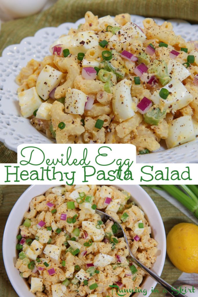 Deviled Egg Pasta Salad Pinterest Collage