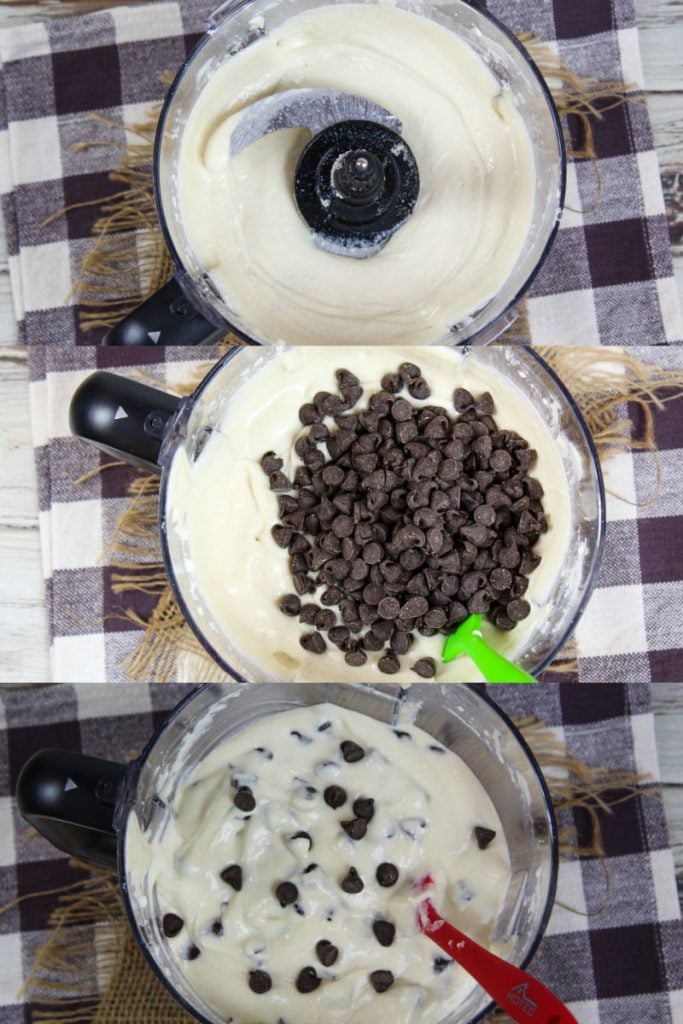 Process photos collage to make cottage cheese cookie dough step by step.