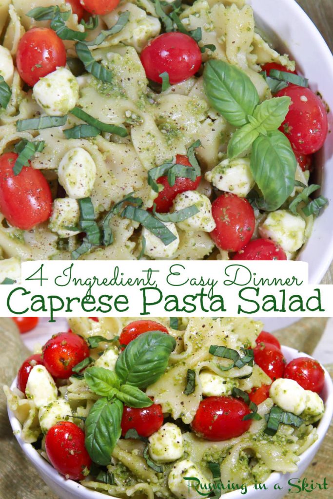 Caprese Pasta Salad Pinterest Collage