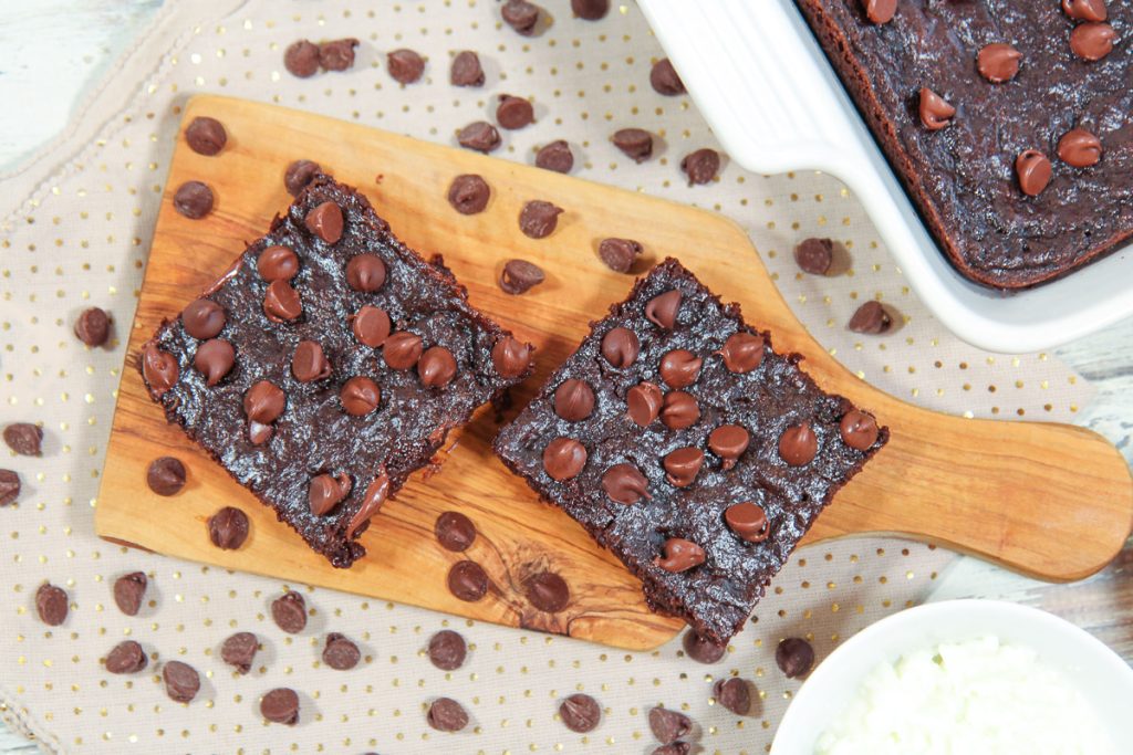 Cottage Cheese Brownies overhead shot