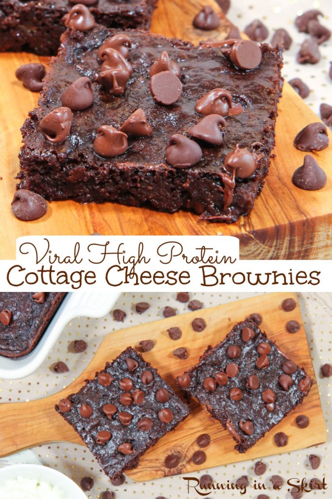 Cottage Cheese Brownies Pinterest Pin collage