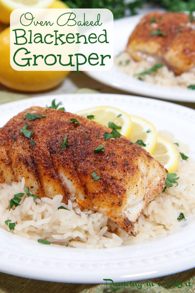 Blackened Grouper Baked Pinterest Pin
