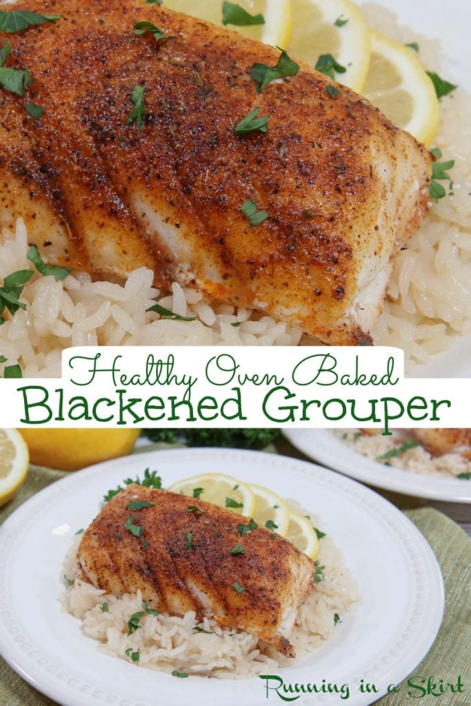 Blackened Grouper Pinterest Collage