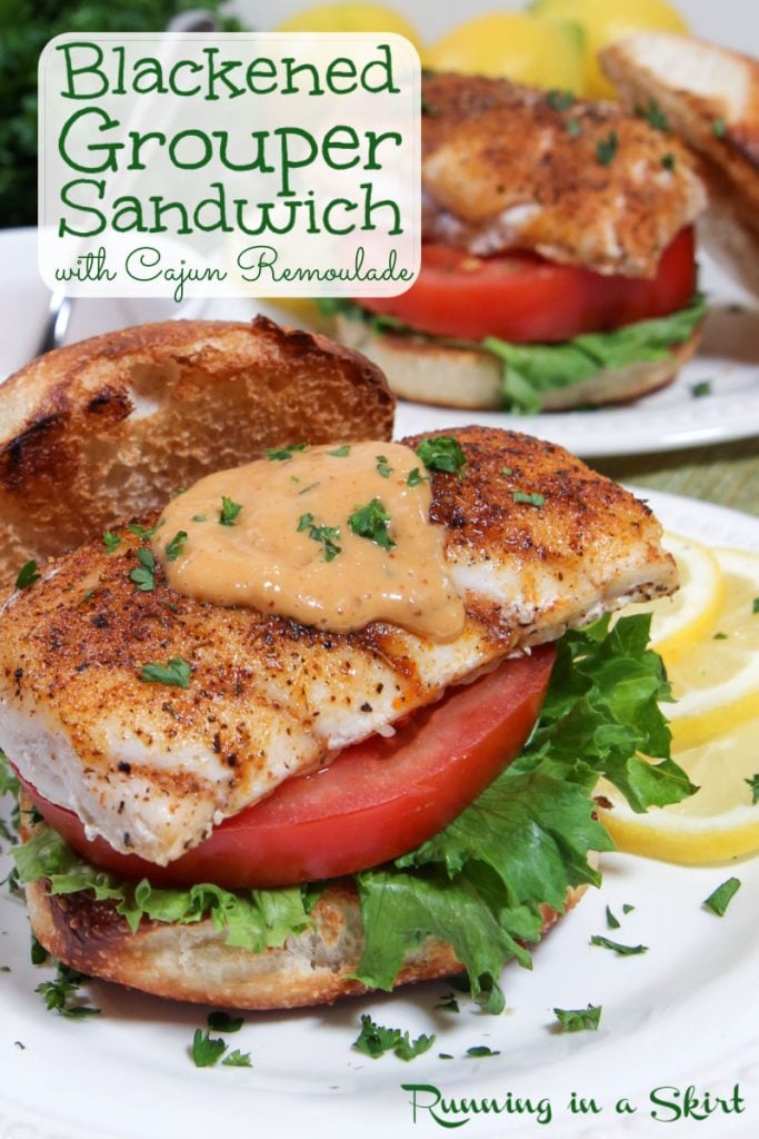Blackened Grouper Sandwich Pinterest Pin