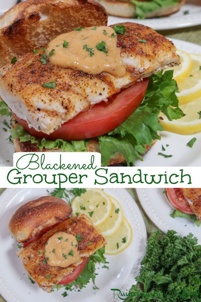 Blackened Grouper Sandwich Pinterest Pin