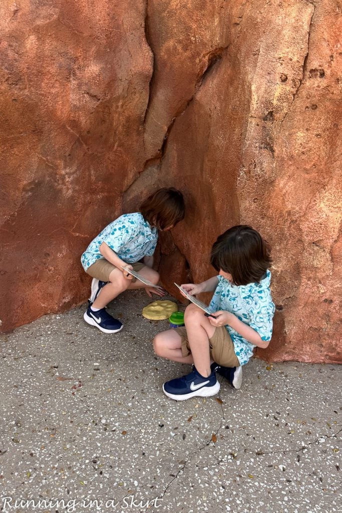 Kids doing resort activites.