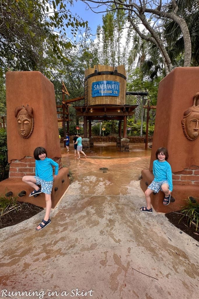 Kids water play area.