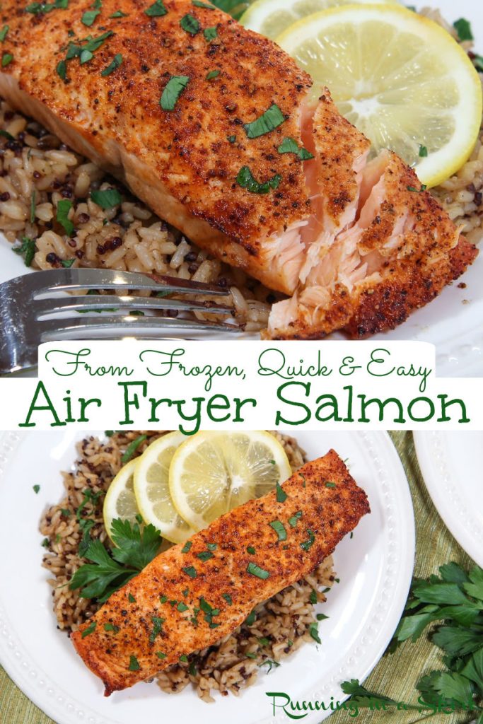 Frozen Salmon in Air Fryer Pinterest Pin