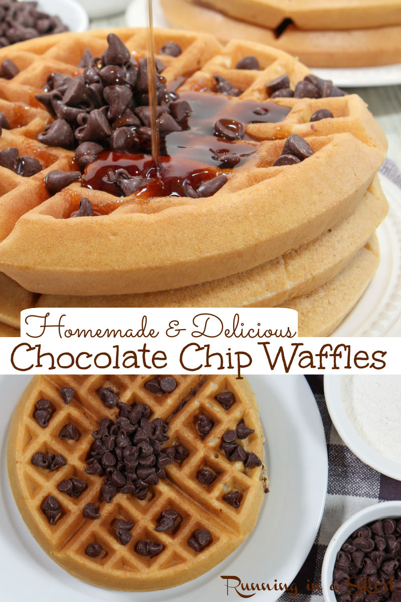 Chocolate Chip Waffles via @juliewunder
