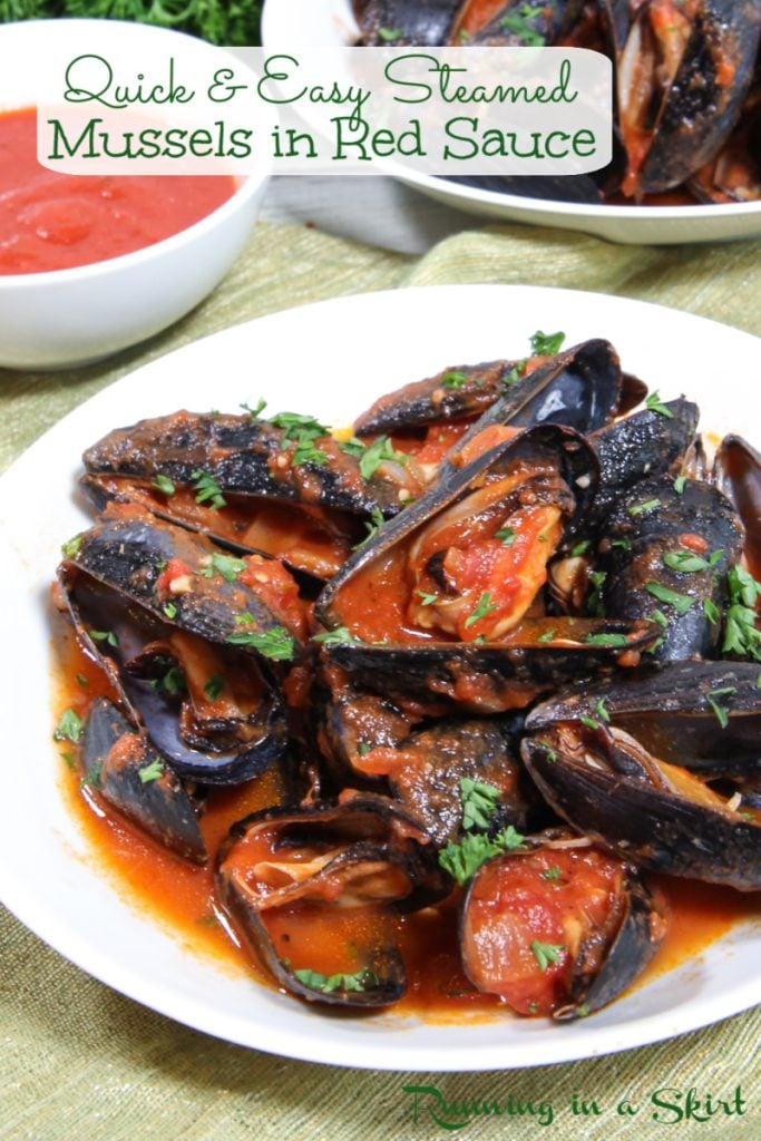 Mussels in Red Sauce Pinterest Pin