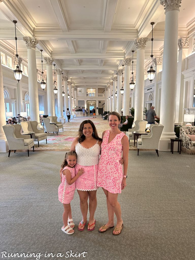 Grand hallway at Omni Homestead