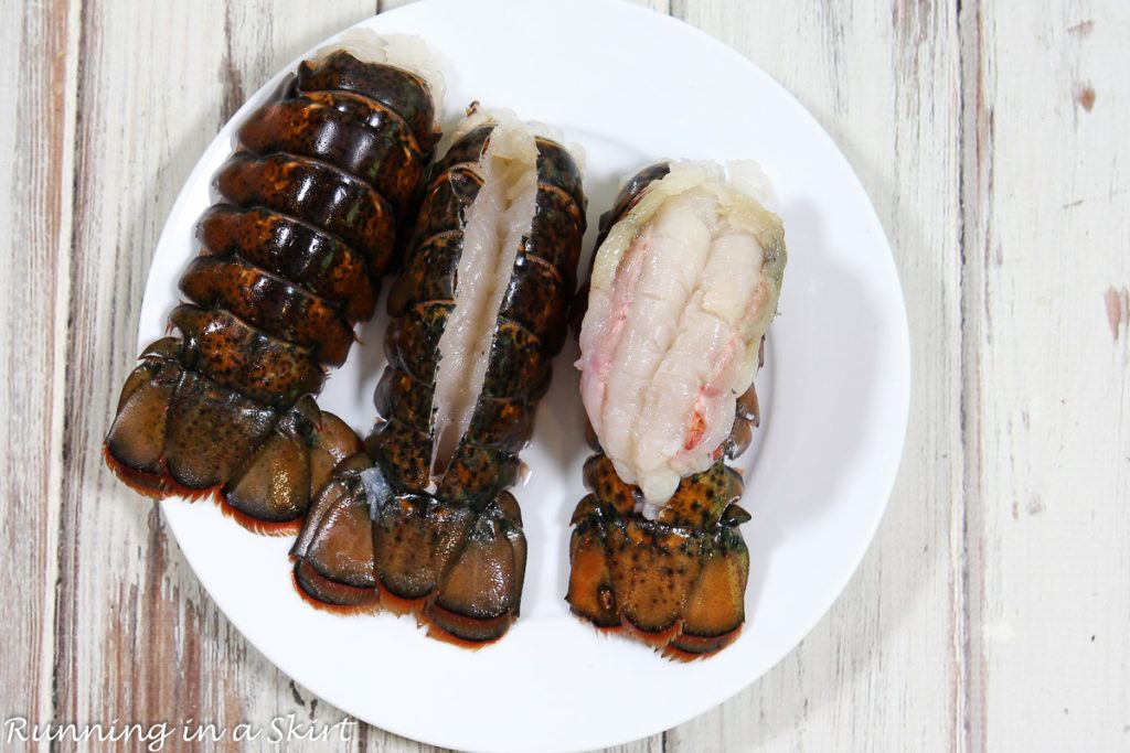 How to butterfly the lobster tail.