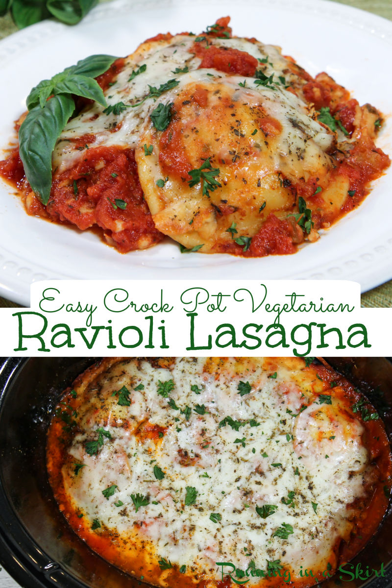 Crockpot Ravioli Lasagna via @juliewunder