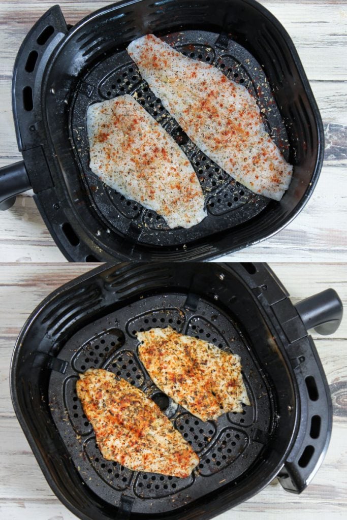 Process photo collage showing before and after cooking.